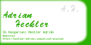 adrian heckler business card